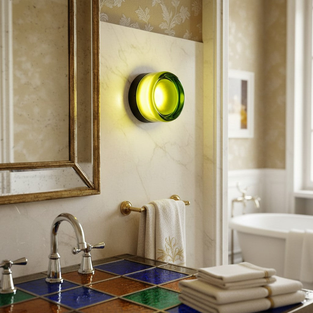 Modern Dome LED Glass Dimple Wall Sconce | Glass Light | at Ease – At ...