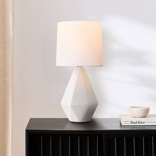 Bassez White Ceramic Table Lamp