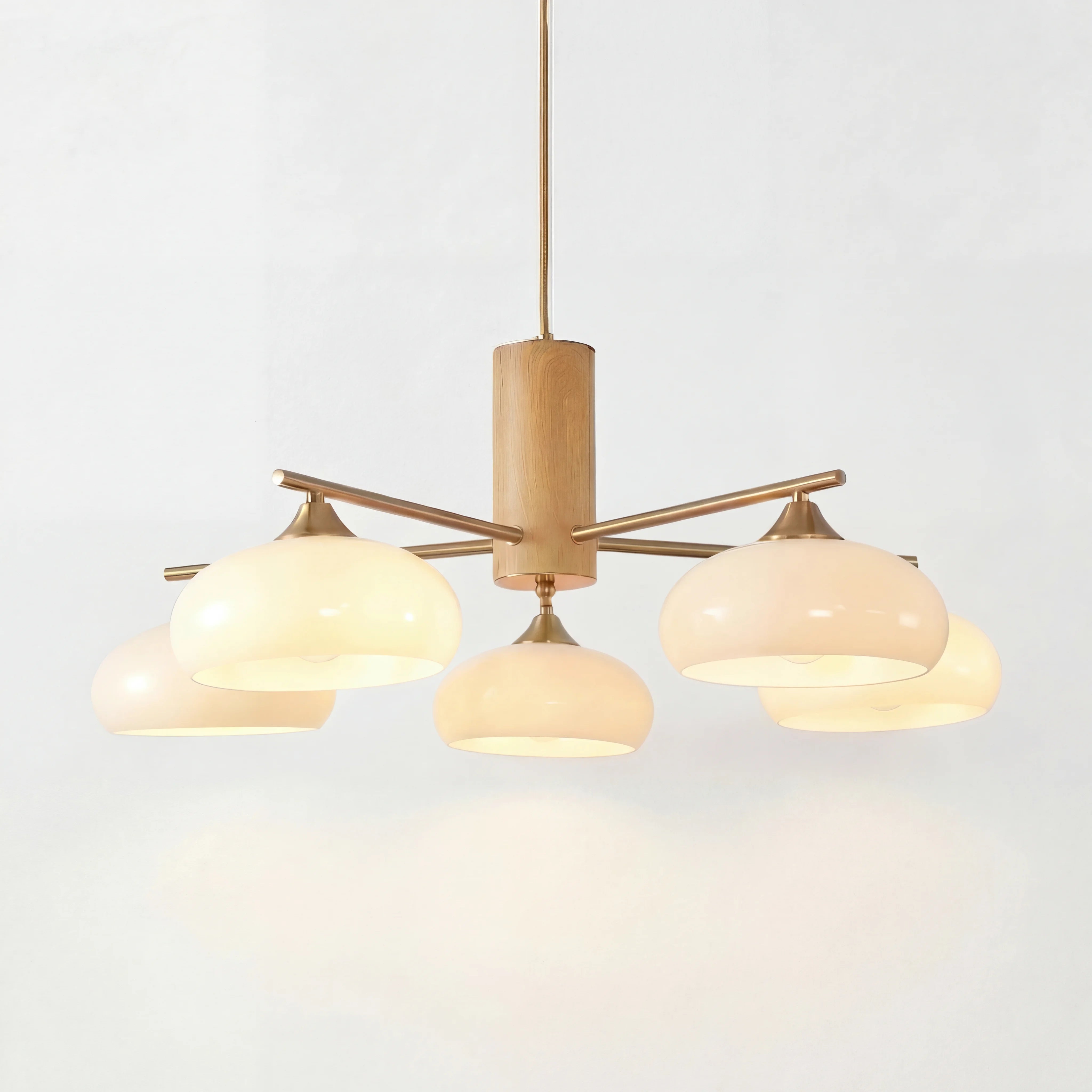 Clio Bauhaus Milk Glass Chandelier – At Ease Home Life