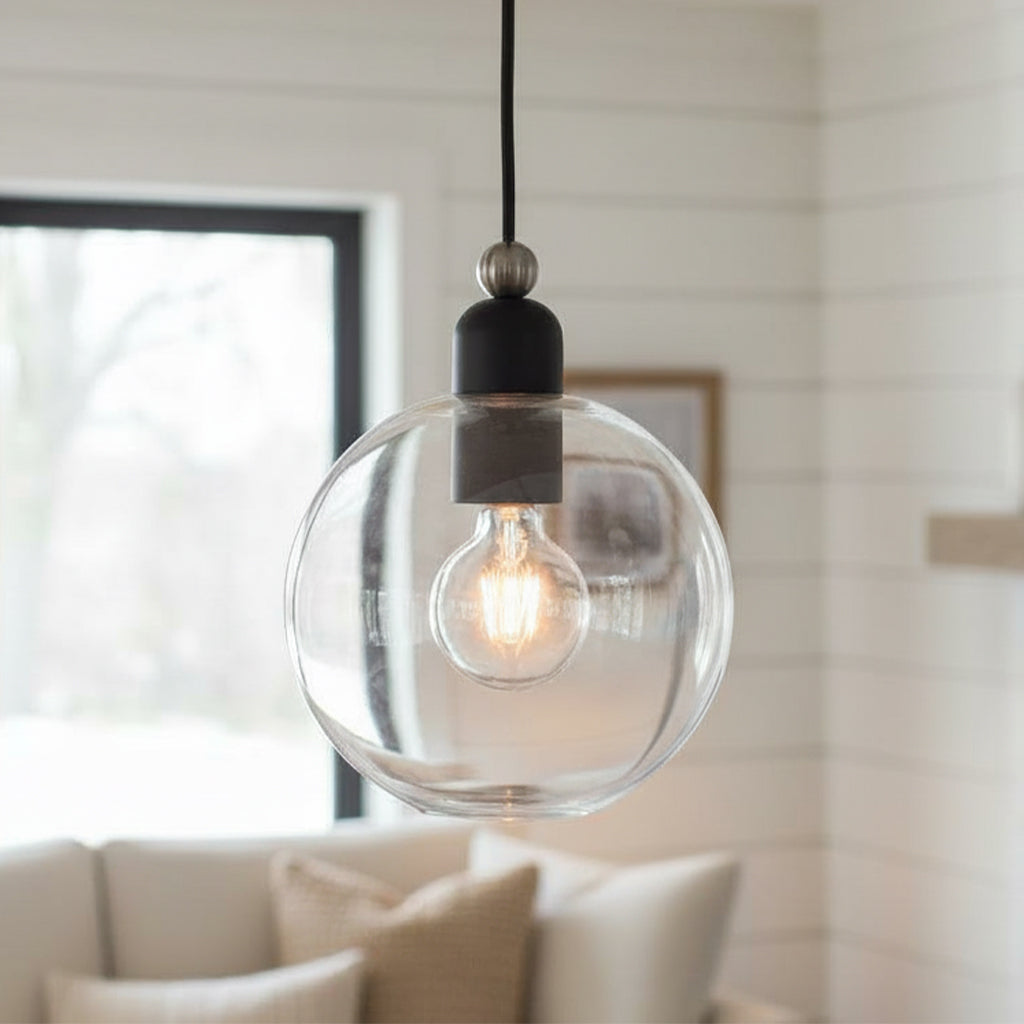 Umberto Minimalist Clear Glass Dome P...