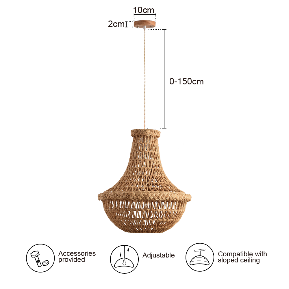 Shauna Drop Rope Pendant Light – At Ease Home Life