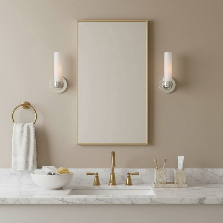 Ignatius Modern Milk Glass Tube Wall ...