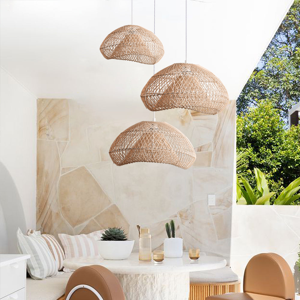 Modern Rattan Pendant Light | Rattan Bedroom light | at EASE – At Ease ...