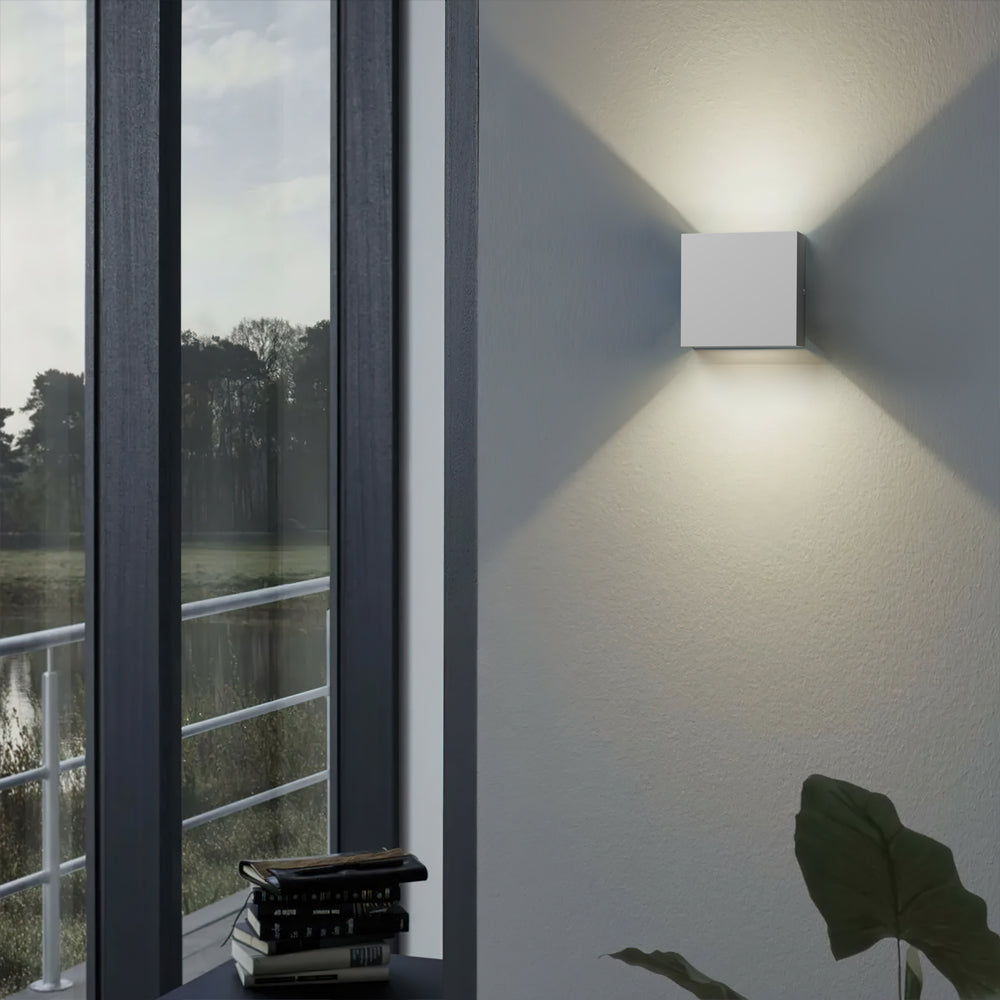 Modern Exterior Up down Cube Wall Lights Warm Led Lamp Wall Sconce – At ...