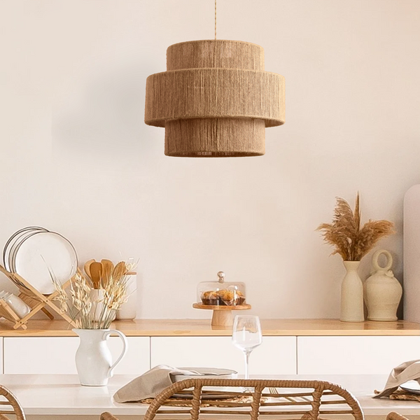 Cindera Triple Layers Rope Pendant Light