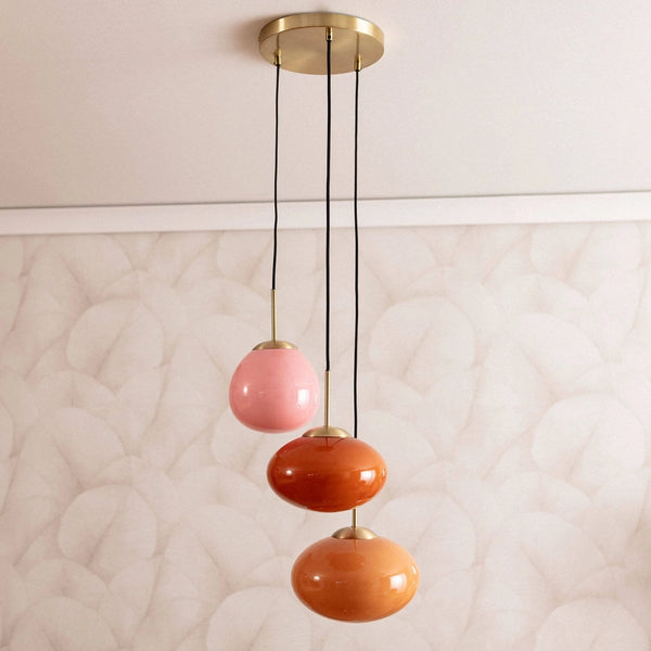 Lámpara colgante de cristal Bauhaus Arielaine