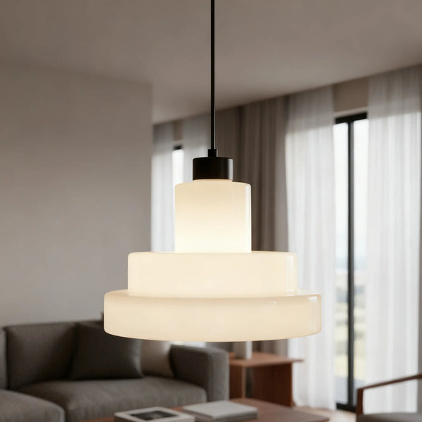 Arvin Multi Tiered Cake Glass Pendant Light