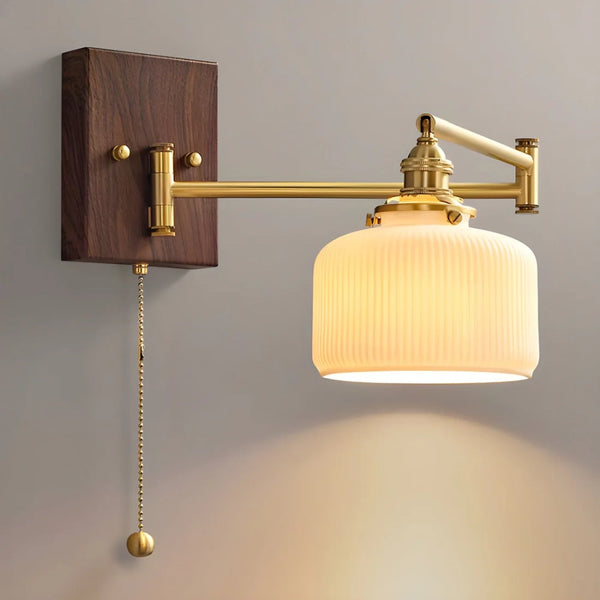 Aurora Retro Ceramic Swing Arm Wall Lamp