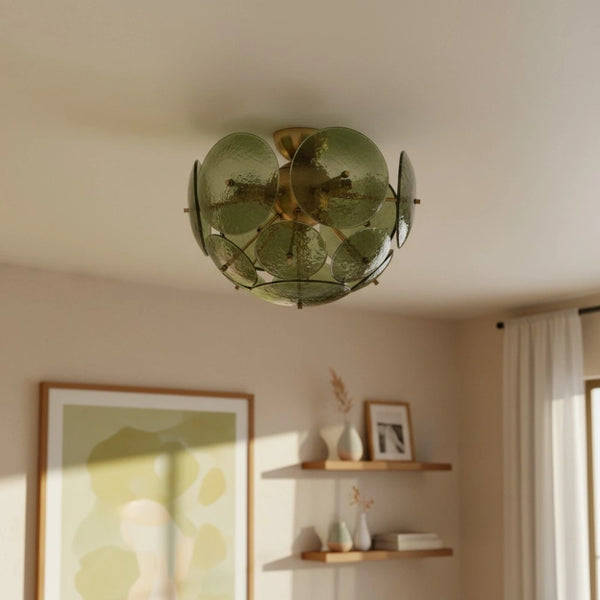 Baxter Vintage Hemispherical Glass Ceiling Lamp