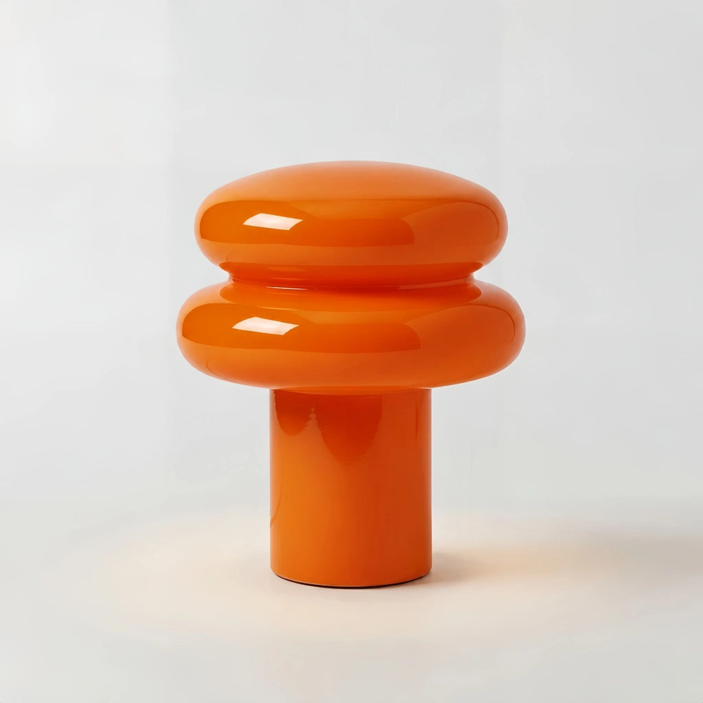 Lampa stołowa Bruno Bauhaus z kloszem z opalowego szkła w kształcie grzyba