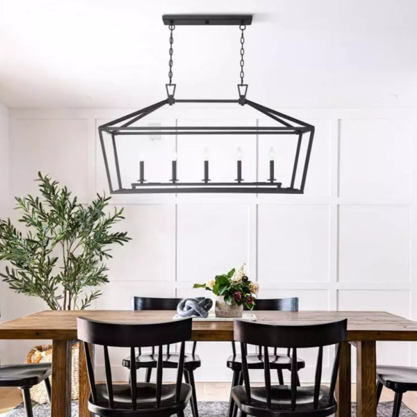 Charlotte Modern Farmhouse Lantern Järn Kandelaber