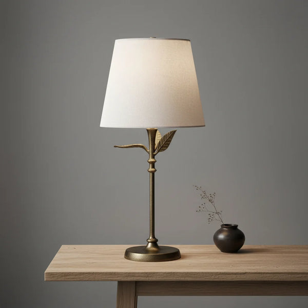 Clara Retro Brass Plant Wrought Iron Table Lamp