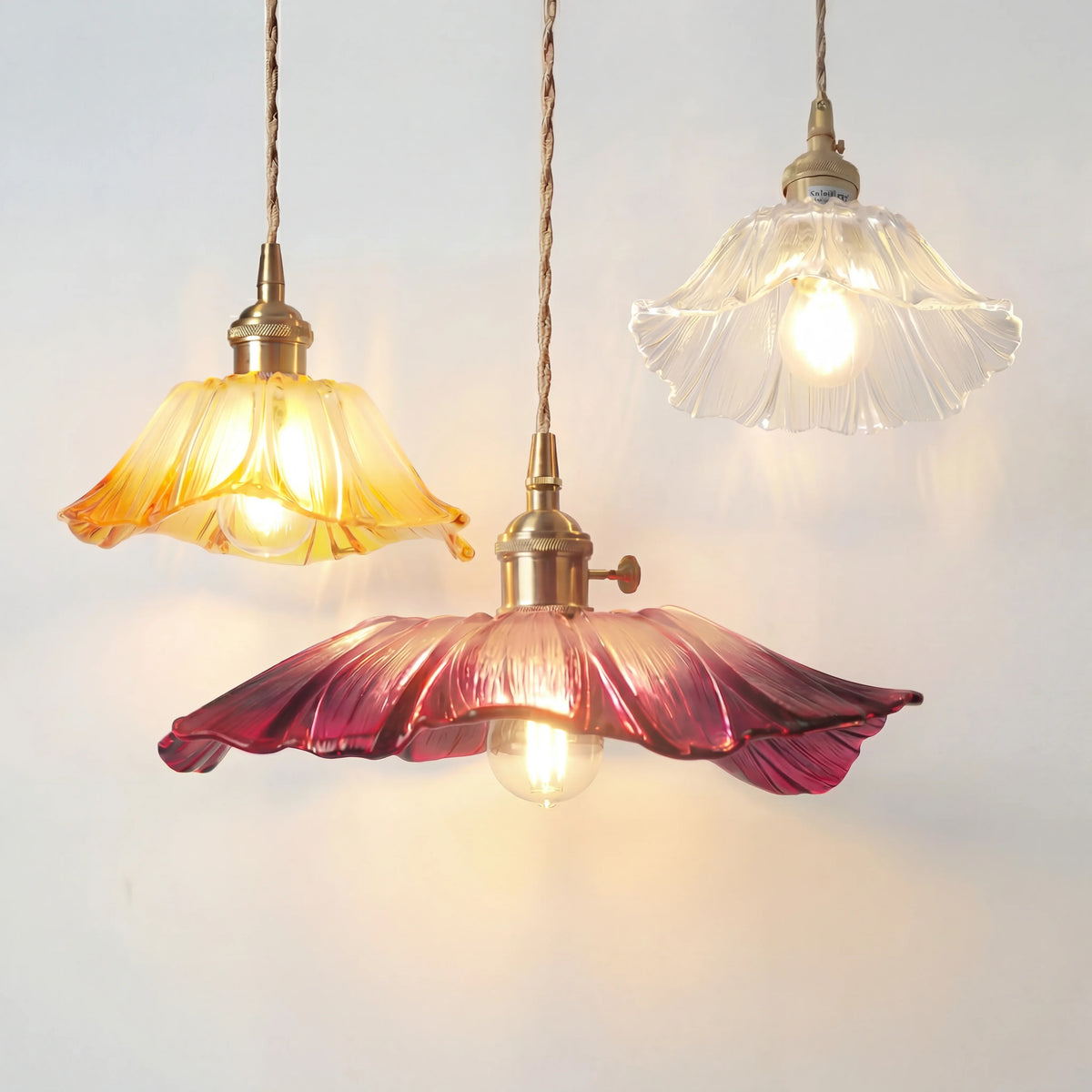 Dennehy Lotus Retro Glazen Hanglamp