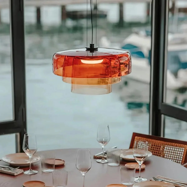 Elara Farbige Glas Schalen Pendelleuchte