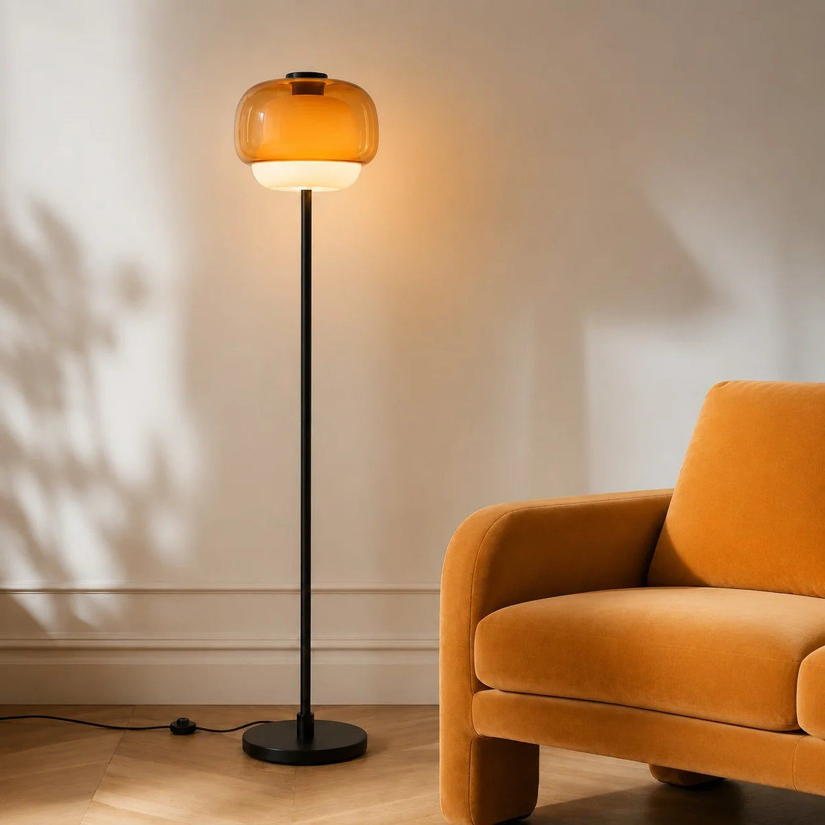 Ellis Modern Colorful Glass Floor Lamp