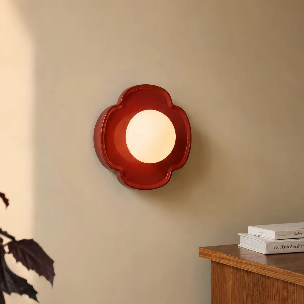 Lampe murale sphérique en résine moderne Elowen