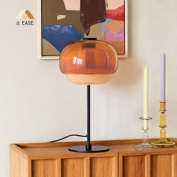 Elvrynor Nordic Colorful Glass Table Lamp