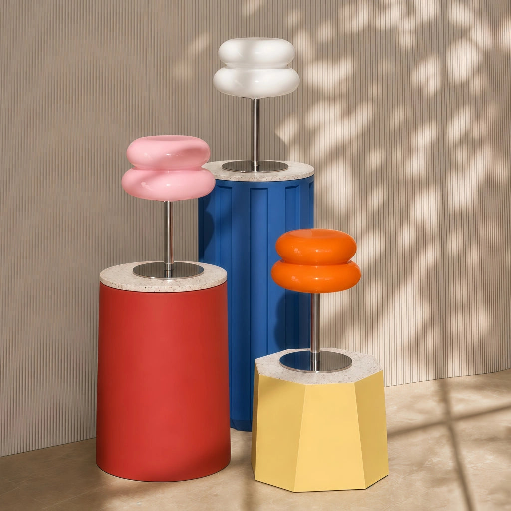 Finn Bauhaus minimalistische glazen tafellamp