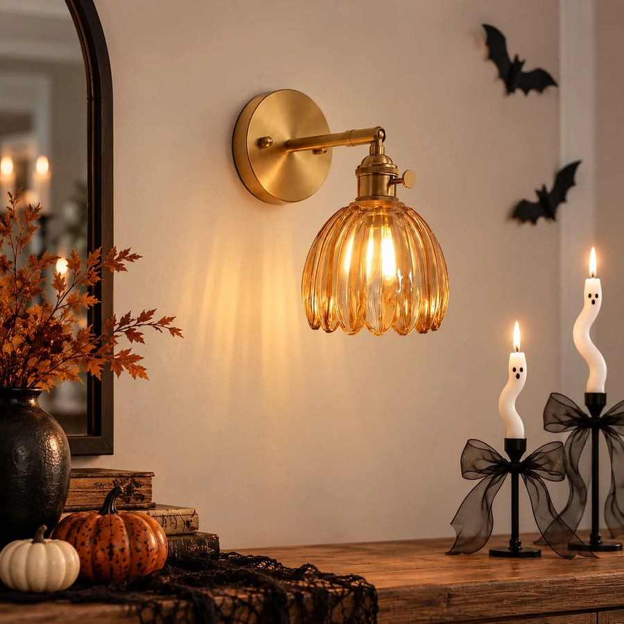 Freya Lotus Glass Wall Light