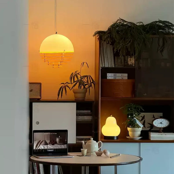 Lampada a sospensione in vetro Hrafen Sunset Orb