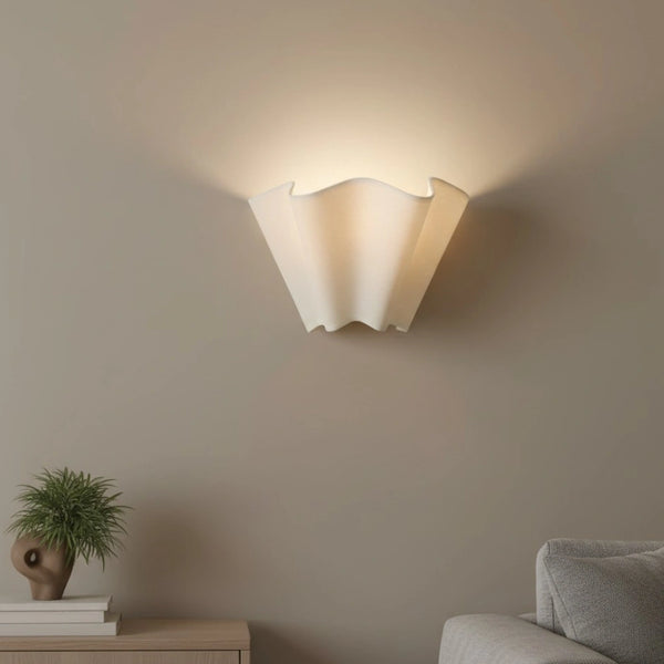 Issac Moderne Elfenbein Florale Leinen Wandlampe