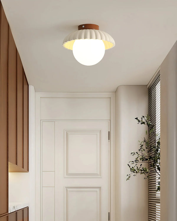 Juno Alien Creme Glas Deckenleuchte