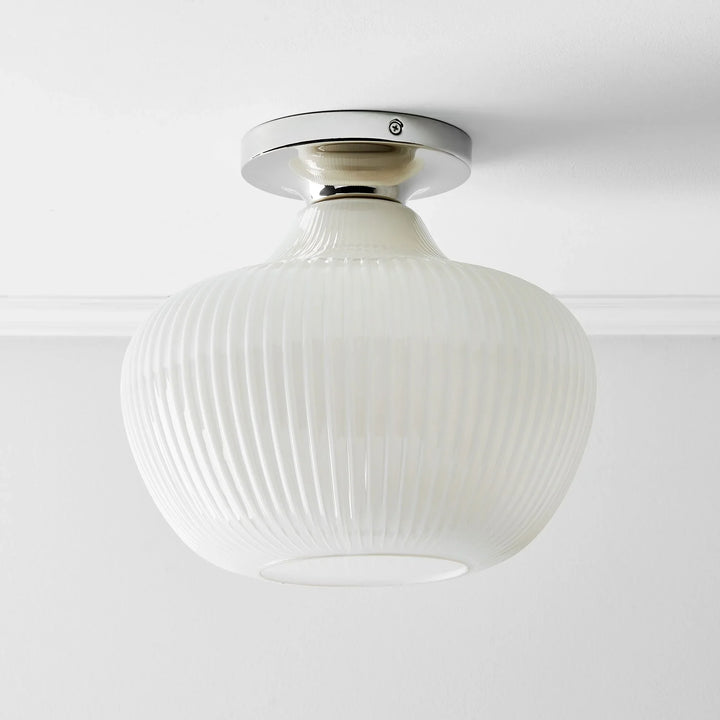 Beckett Modern Sculptural Ribbed Ceiling Light｜Glass Lamps｜at Ease – At ...