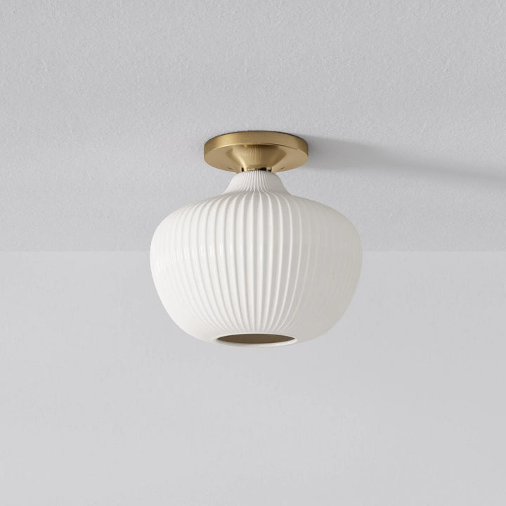 Beckett Modern Sculptural Ribbed Ceiling Light｜Glass Lamps｜at Ease – At ...