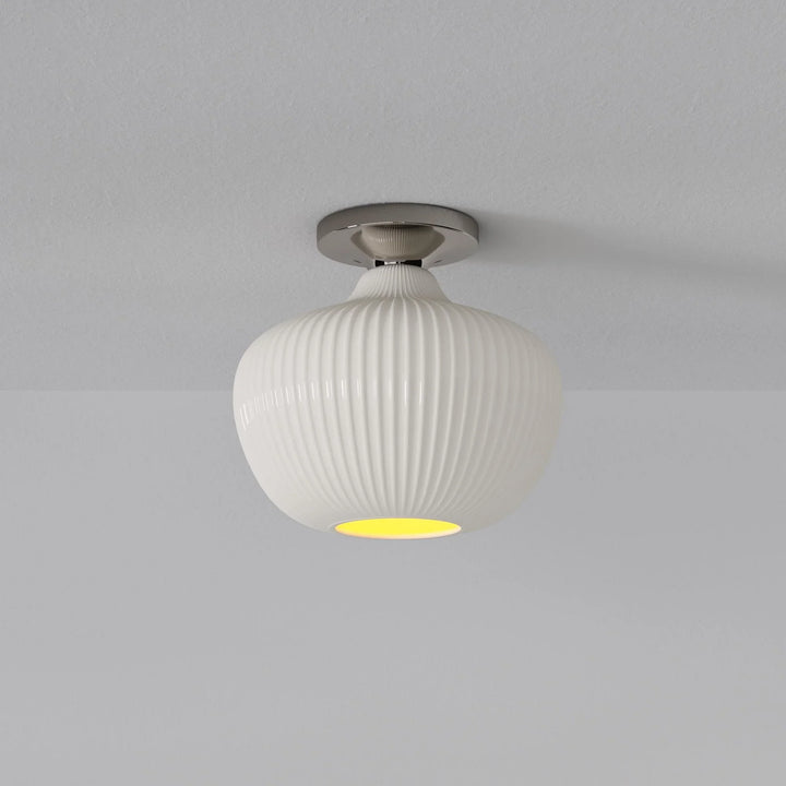 Rh Ribbed Light Beckett Modern Sculptural Ribbed Ceiling Light|Glass Lamps|at Ease – At ...