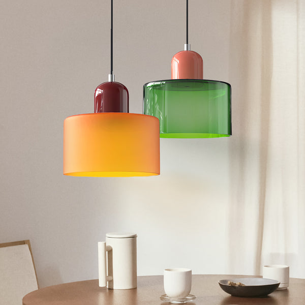 Lampada a sospensione piccola in vetro Keeve Morandi