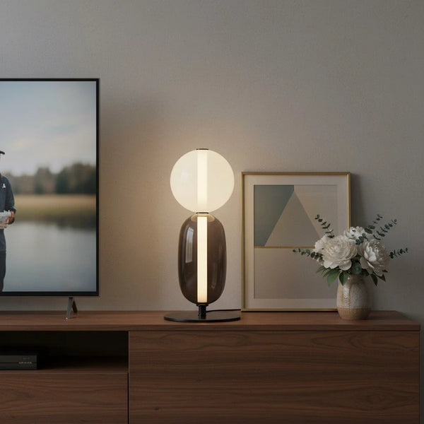 Lira minimalistisk nordisk glas pumpaformad bordslampa