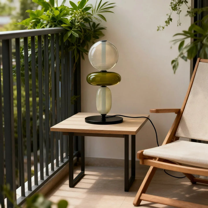 Lira minimalistisk nordisk glas pumpaformad bordslampa