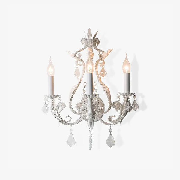 Lucinda Crystal Floral Candlestick Wall Lamp