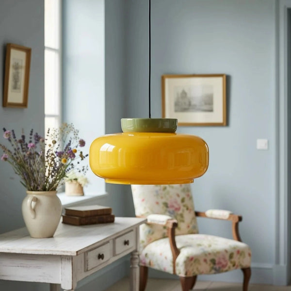 Mafalda Bauhaus keramische schijf hanglamp
