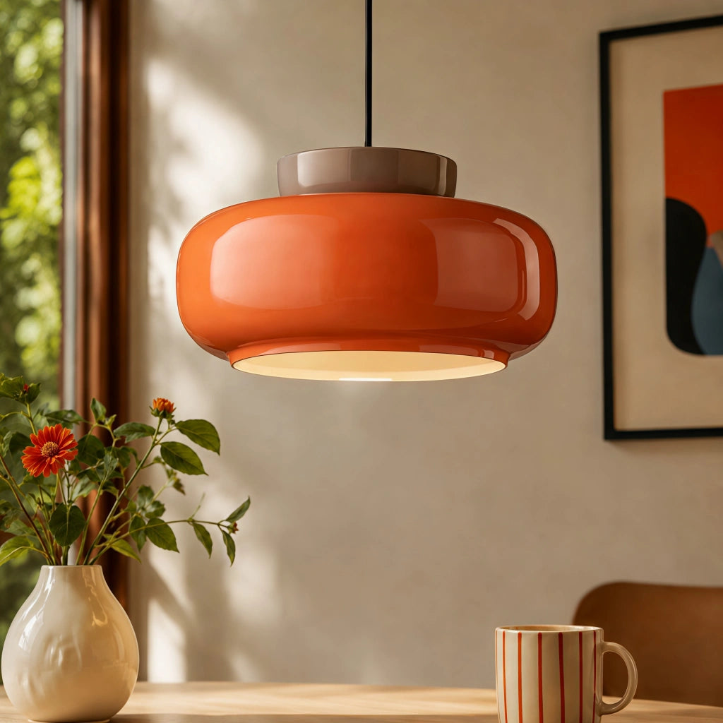 Luminária suspensa de disco cerâmico Mafalda Bauhaus