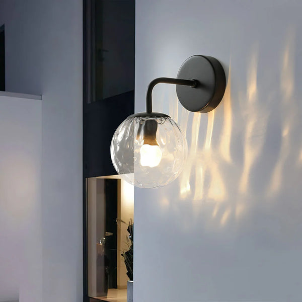 Lampada da parete a globo in vetro Magnus