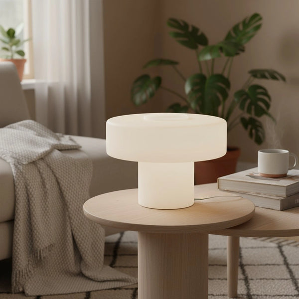 Mamie Modern Colorful Glass Mushroom Table Lamp
