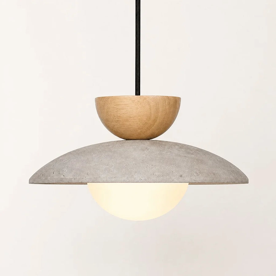 Lampada a sospensione Orvex Wabi-Sabi in travertino a forma di ciotola