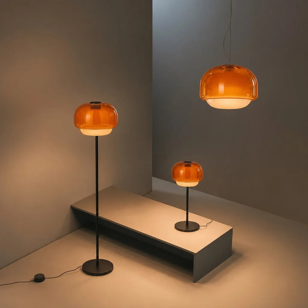 Ellis Modern Colorful Glass Floor Lamp