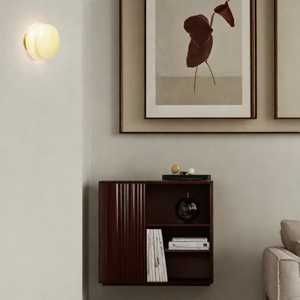Pyris Bauhaus Opal Glass Wall Light