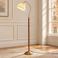 Sabine Vintage Flower Pleated Fabric Floor Lamp