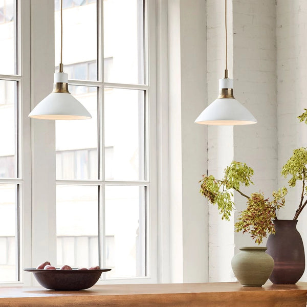 Selwyn Modern Adjustable Porcelain Pendant Light