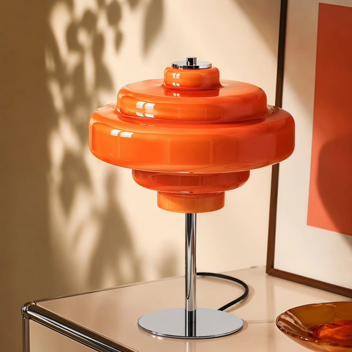 Serenyra Macaron Orange Glass Table Lamp