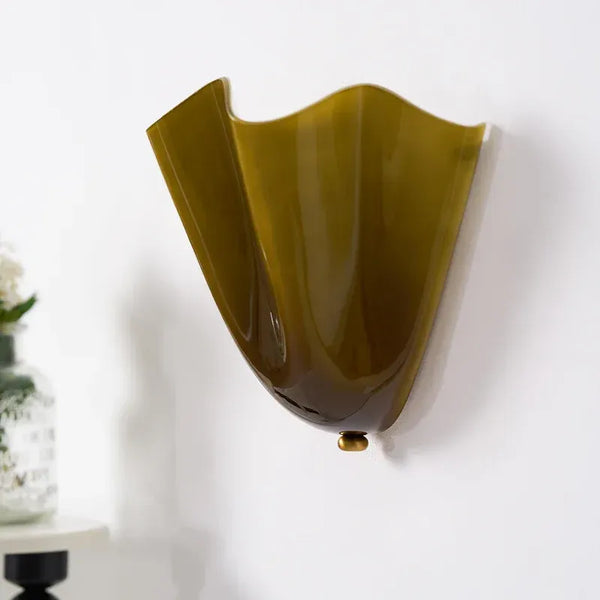 Sheryl modern snäckskal glas vägglampa