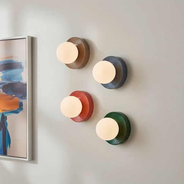 Lampe murale en céramique en verre opale Solveig Nordic