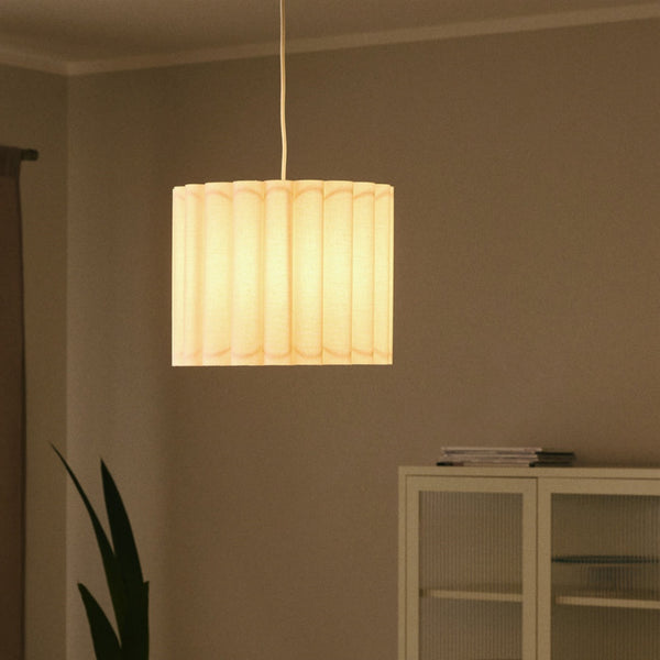 Lámpara colgante blanca minimalista de lino Thalissea