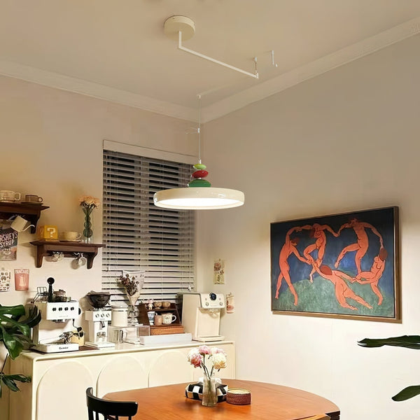 Thor Swing Arm Colorful Stone Pendant Light