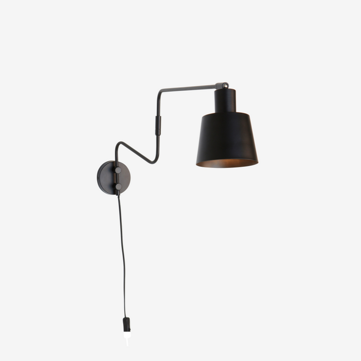 Torsten Minimalist Swing Arm Wall Light | Iron Light | At Ease – At ...