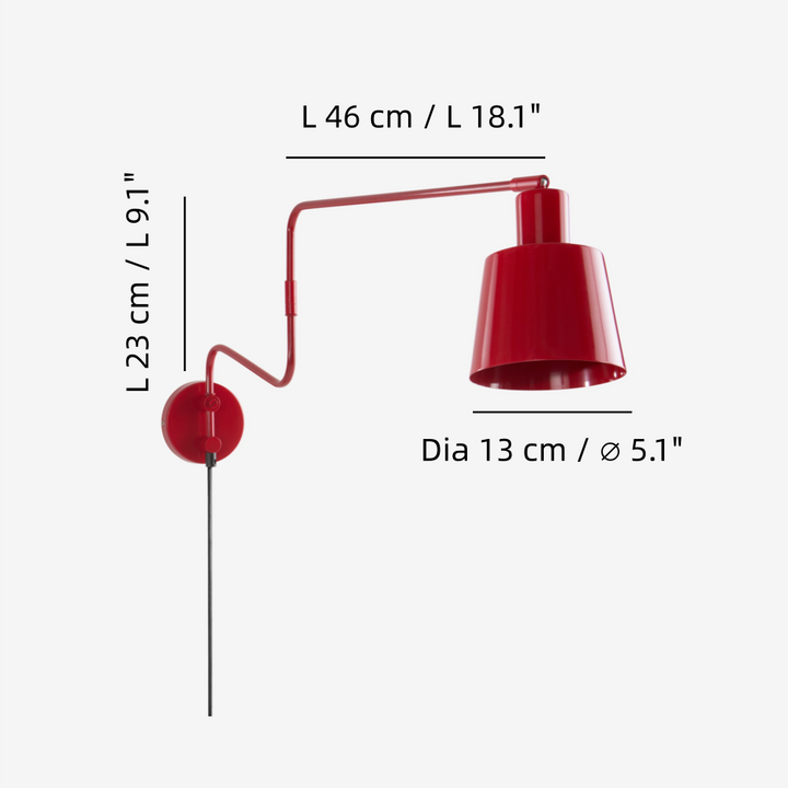 Struct Arm Light Torsten Minimalist Swing Arm Wall Light | Iron Light | At Ease – At ...