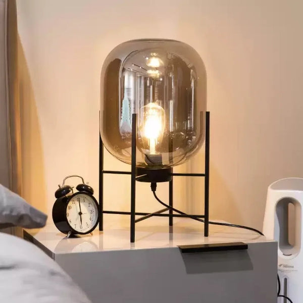 Typhon Square-Round Glass Table/Golvlampa